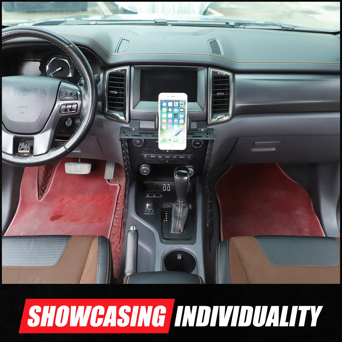 Gear Shift Extension Platform Phone Holder Bracket Clip For Ford Ranger 2015-22 15