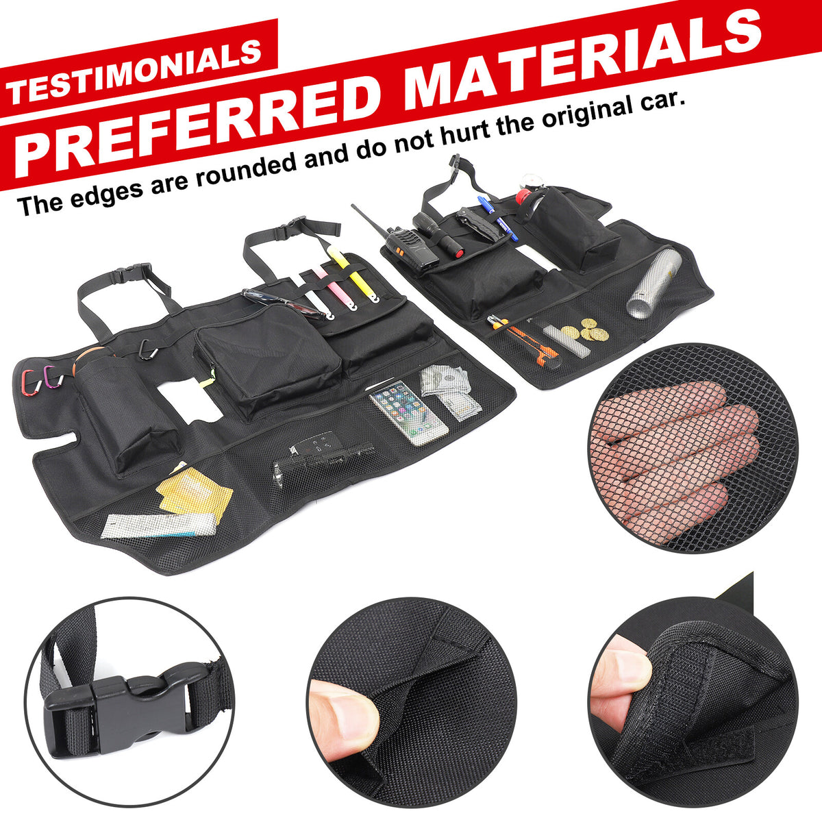 Rear Seat Back Hanging Organizer Storage Bag For Nissan Juke 2011-2019 11