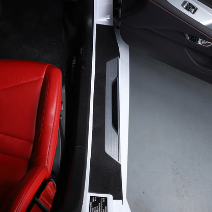 Black TPE Exterior Car Entry Guards Door Sill Cover Trim For Corvette C8 20-26 13