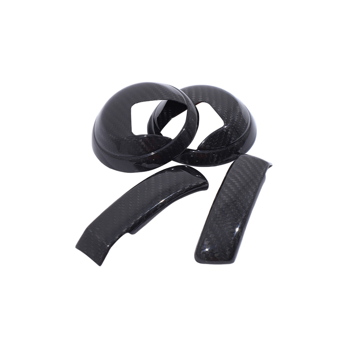 Real Carbon Fiber Interior Door Handle Trim For Fiat 500 Abarth 595 695 2010+ 13