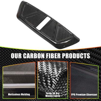 Real Carbon Fiber Trunk Lock Base Cover Trim For Corvette C8 Coupe 2020+ 12