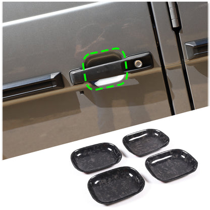 Forged Carbon Fiber Exterior Door Bowl Cover Trim For Mercedes G Class 2004-2018 13