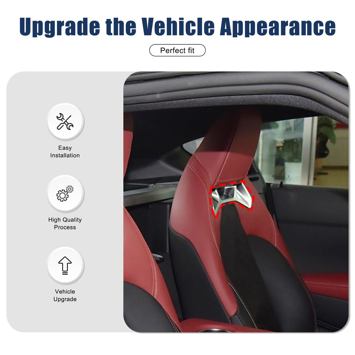 Matte Real Carbon Fiber Seat Back Trim Cover For Toyota Supra A90 2019+ 15