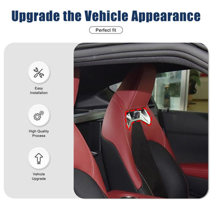 Matte Real Carbon Fiber Seat Back Trim Cover For Toyota Supra A90 2019+ 15