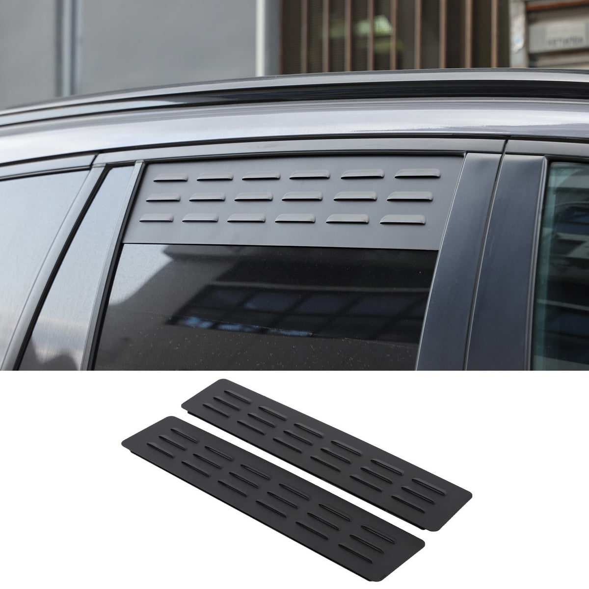 Aluminum Rear Door Window Louver Air Vent Panel Trim For Honda Pilot 2016-2022 22