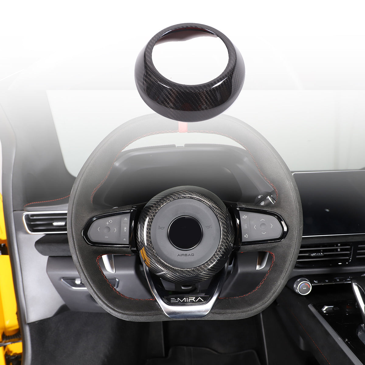 Real Carbon Fiber Steering Wheel Center Surround Cover For Lotus EMIRA 22-25 US 15