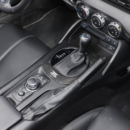 Real Carbon Fiber Center Console Gear Shift Panel trim Cover for Mazda MX-5 16+ 7