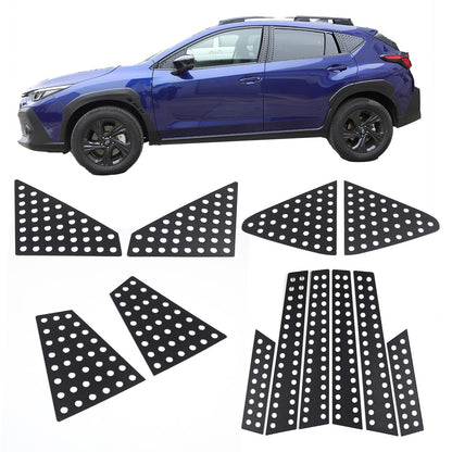 Exterior Rear Quarter Door Window Pillar Trim Kit For Subaru Crosstrek 2024+ 1
