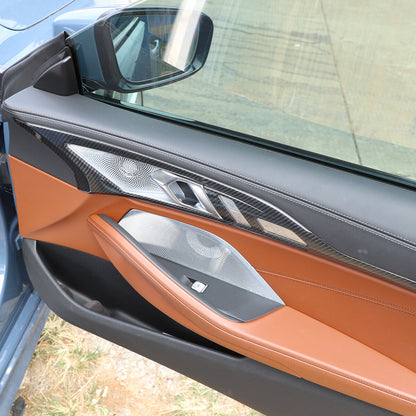Carbon Fiber Door Handle Panel Trim Cover For BMW 8 Series 840i 850i 2019-22 3