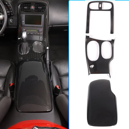 Carbon Fiber ABS Center Console Panel Cover Trim Set For 2005-2013 Corvette C6 1