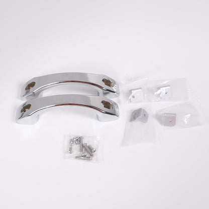 Silver Pair Set Pull Grab Handle A Pillar Alloy Post Trim For Hummer H2 03-07 US 15