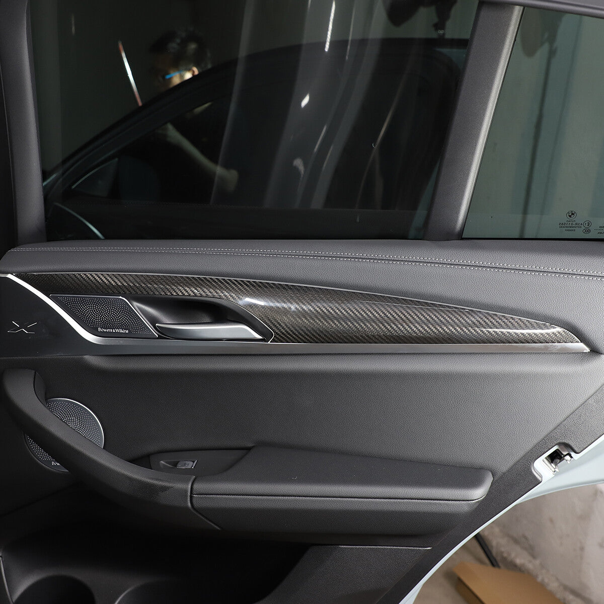 Real Dry Carbon Fiber Interior Door Panel Trim For BMW X3 G01 X4 G02 2018-2024 9