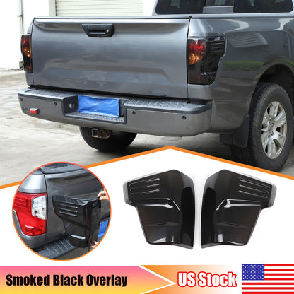 Transparent Gray ABS Tail Light Smoked Cover Trim For Nissan Titan 2016-2023 US 1