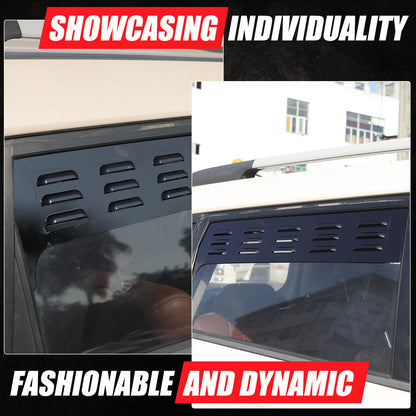Black Rear Door Window Louver Air Vent Panel Trim Cover For Kia Soul 2009-2013 13