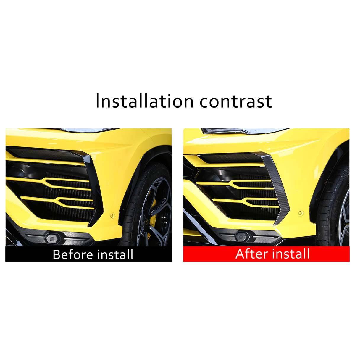 Real Carbon Fiber Exterior Decor Accessorie Trim For Lamborghini Urus 2018-21 27