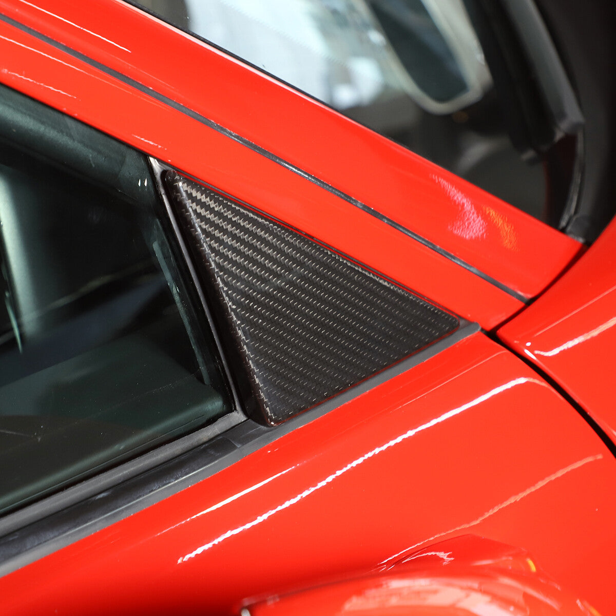 Triangle Cover Front Door Window Trim For Ferrari 458 2011-2016 4