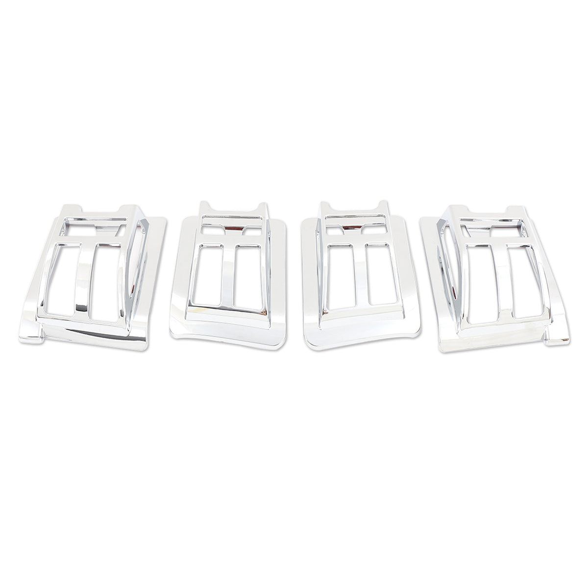 ABS Silver Front & Rear Roof Light Guard Cover Trim Set For Hummer H2 2003-09 US 13