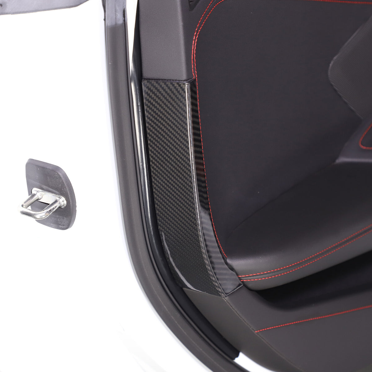 Real Carbon fiber Interior Door Panel trim Cover Frame For Corvette C8 20-26 US 4
