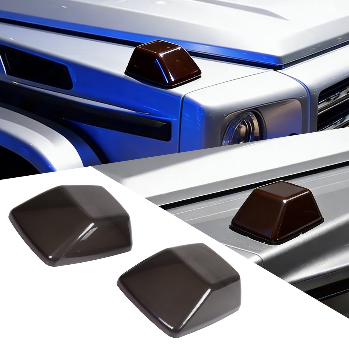 Smoked Front Hood Corner Turn Signal Light Cover For Benz G Class W463 04-18 US 18