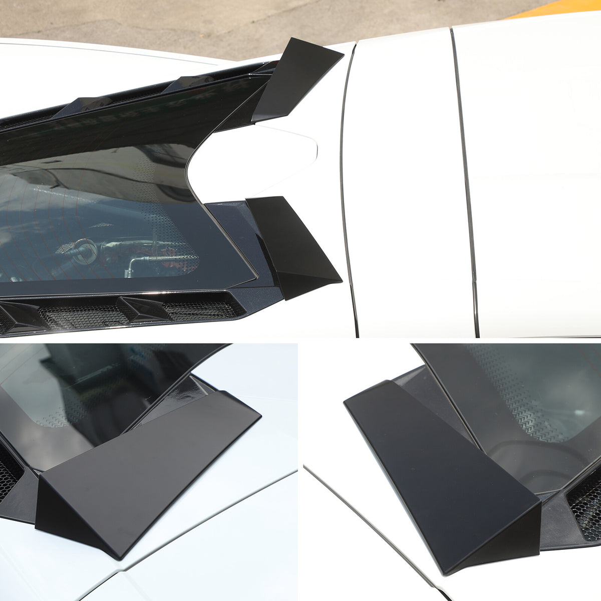Matte Black Rear Windshield Spoiler Trim Strip For Corvette C8 Coupe 2020+ 6