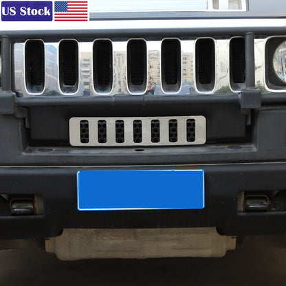 Chrome Front bumper Lower Grille Trim Cover Fit For Hummer H2 SUV SUT 2003-09 US 14