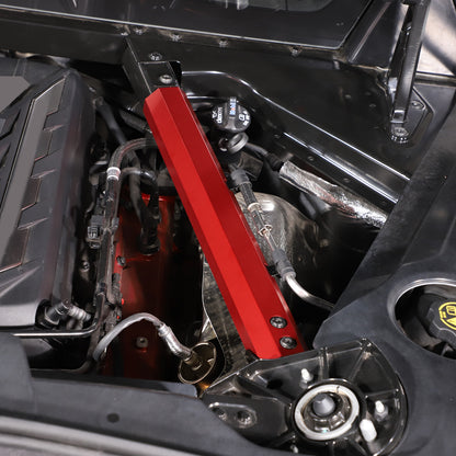 Red Alloy Engine Bay Inner Crossmember Panel Trim Cover For Corvette C8 20-26 US 6