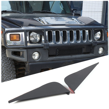 Carbon Steel Angry Eyes Headlight angle Panel Trim For Hummer H2 2003-09 1