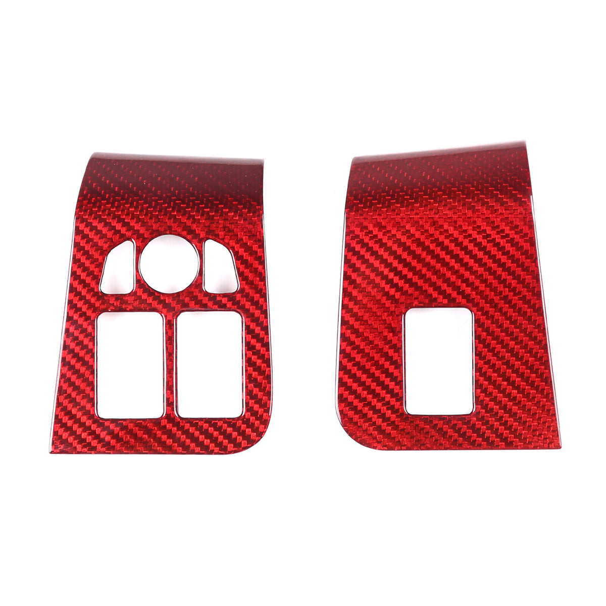Red Carbon Fiber Window Lift Switch Button Trim Frame For Jaguar F-TYPE 2013-18 9