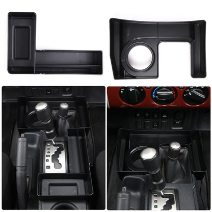 L & U Shape Gear Shift Storage Box Tray Organizer For Toyota FJ Curiser 07-21 1