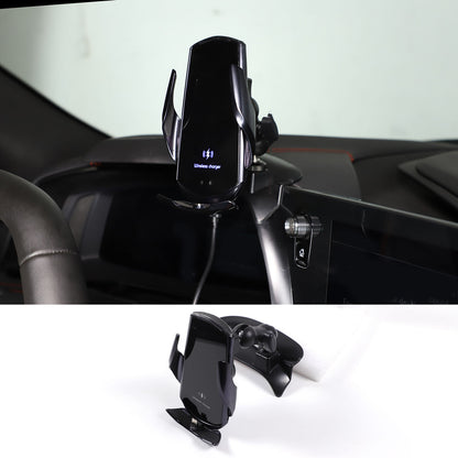 Wireless Charger Navigation Car Phone Holder Stand for C8 Corvette Z06 Z51 20-25 3