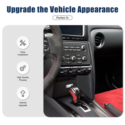 Real Carbon Fiber Mode Button Side Cover Trim For Nissan GT‑R R35 2008‑2016 20