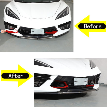 Red Front Side Air Intake Vent Grille Cover Trim For Corvette C8 20-25 US 7