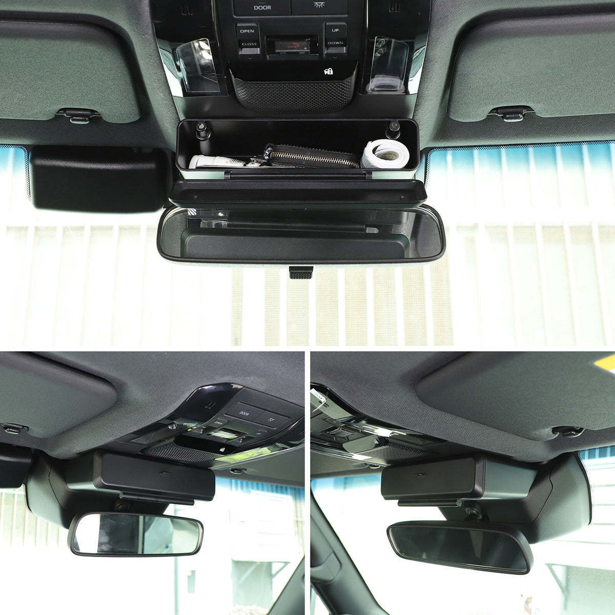 Interior Rearview Mirror Base Storage Box For Toyota Land Cruiser LC250 24+ US 17