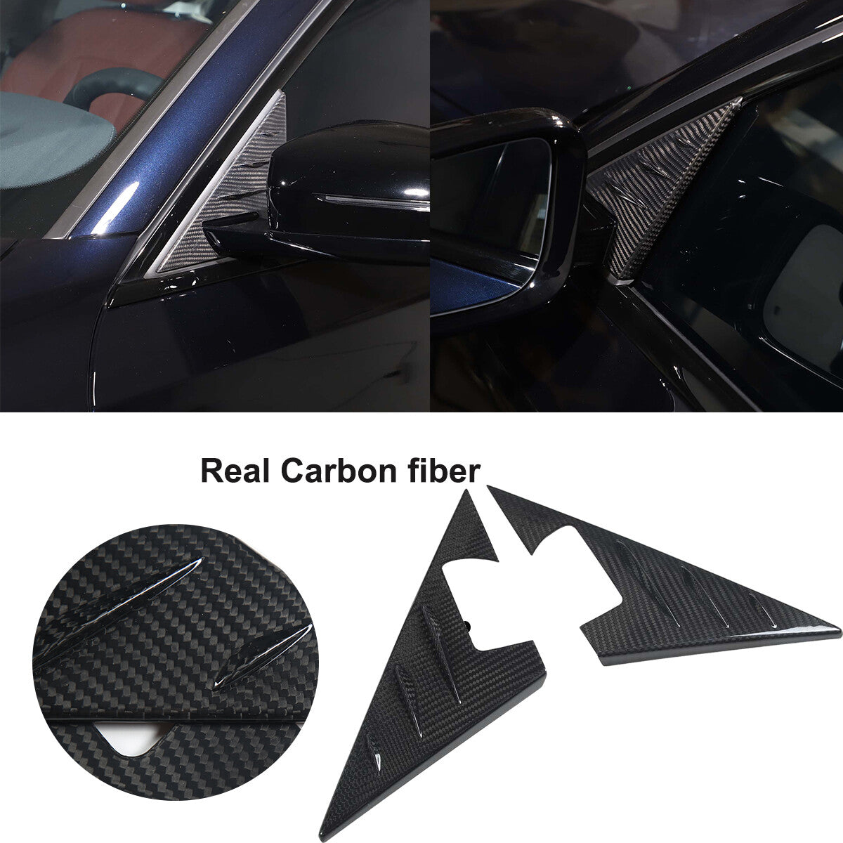 Real Carbon fiber anti-wind buffeting deflector For BMW 3 Series G20 G28 2020-23 1