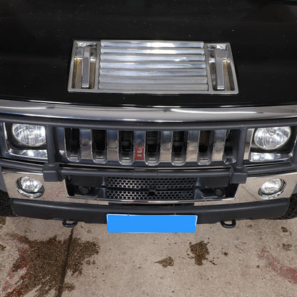 3PCS Chrome Front Bumper Cover Trim Accessories Fit for Hummer H2 2003-2009 10