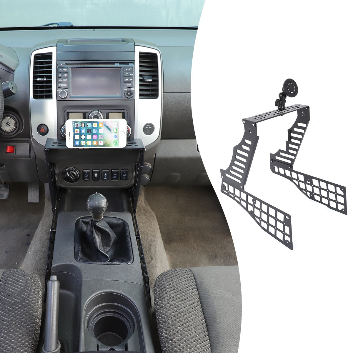 Center Console Multi-Functional Expansion Platform For Nissan Frontier 2009-2017 2