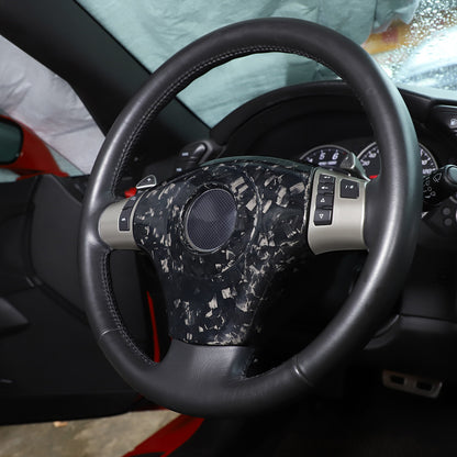 Forged Real Carbon fiber Center Steering wheel trim cover For Corvette C6 05-13 5