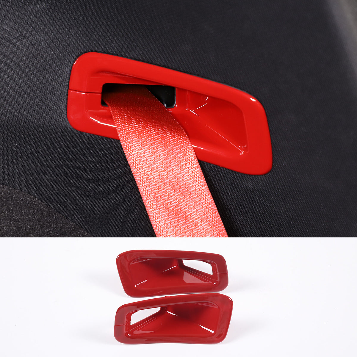 Red Full Interior Set Dash Panel Decor Cover Trim Kit For Corvette C8 2020-25 - Variants 6-10 27