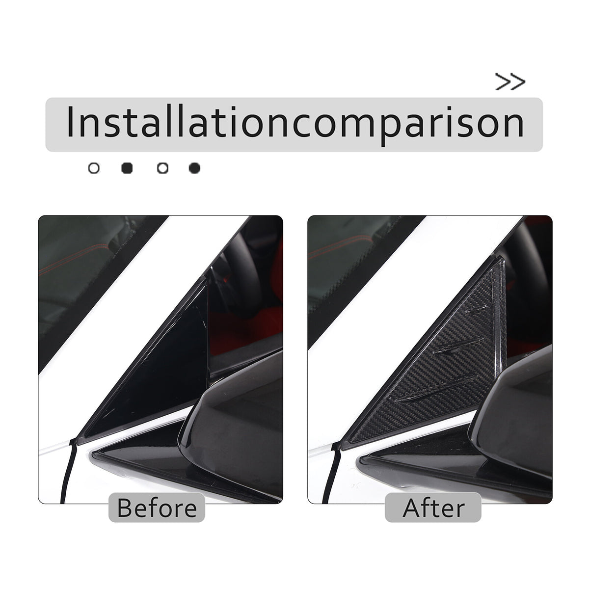 Real Carbon fiber anti-wind buffeting deflector For Corvette C8 Stingray Z06 Z51 2