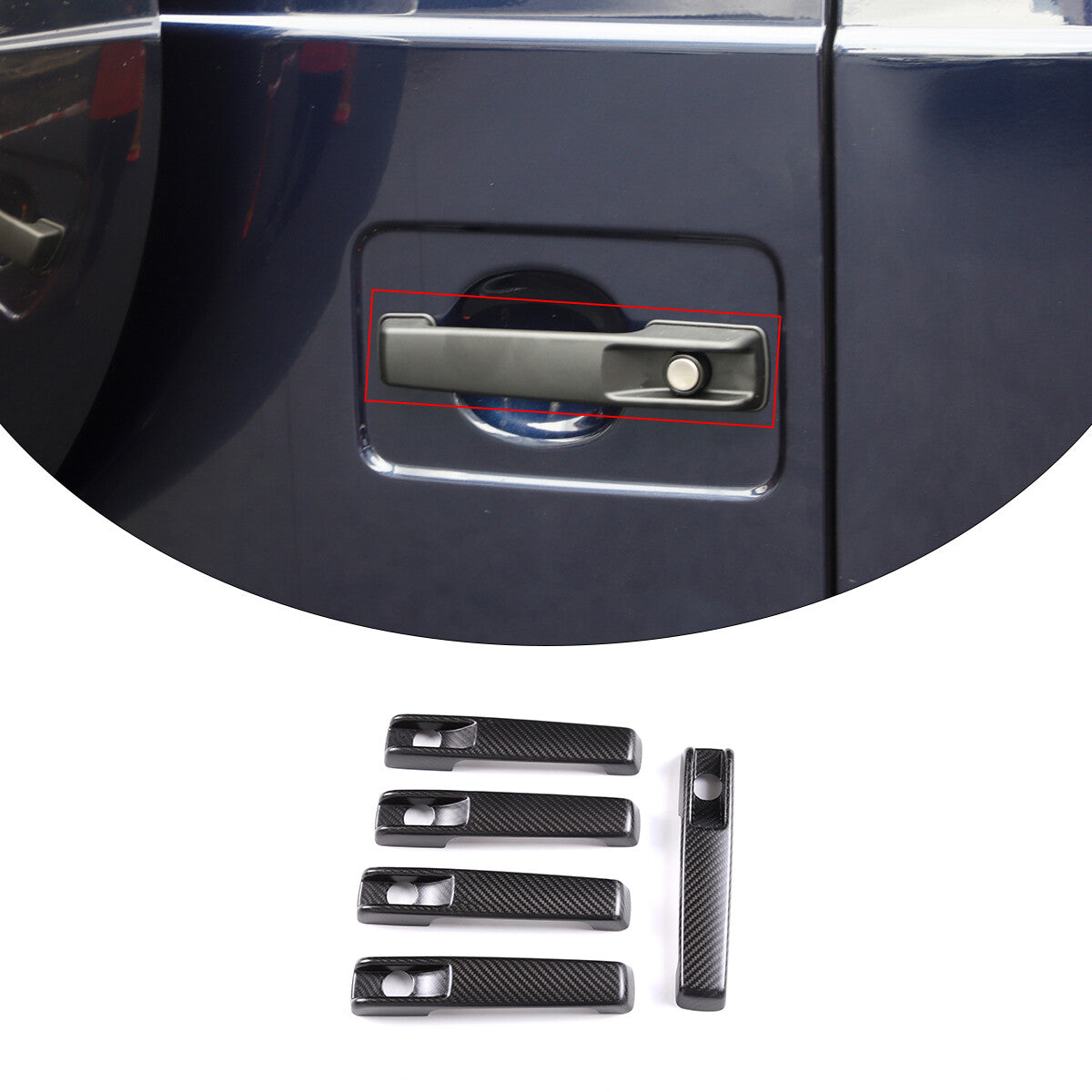 Carbon Fiber Exterior Door Handle Trim For Mercedes-Benz W463 G-Class 19-22 1
