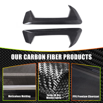 Real Carbon Fiber Side Body Fender Air wing Vent Trim Cover For BMW X5 G05 23-24 14