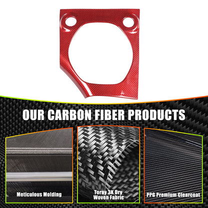 Red Real Carbon Fiber Center Gear Shift Base Trim For Nissan 400Z Z34 MT 2023+ 15