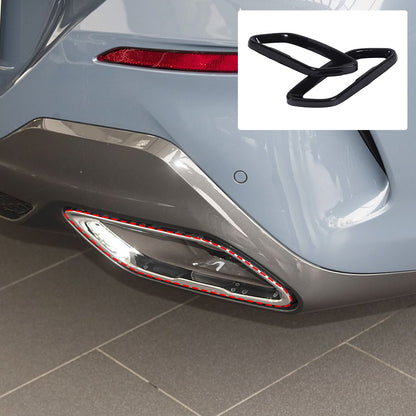 Glossy Black Stainless Rear Exhaust Tip Trim For BMW 8 Series Coupe G14 2019+ 13