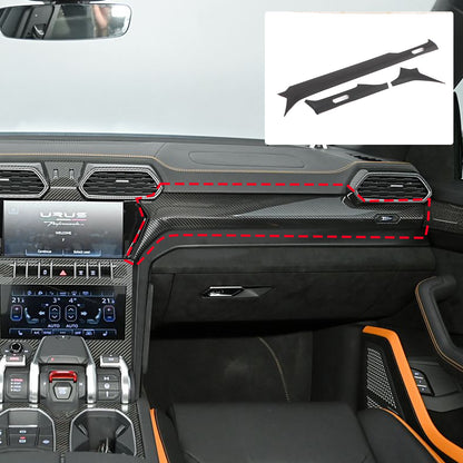 Matte Real Dry Carbon Fiber Center Console Panel Trim For Lamborghini URUS 18-23 10