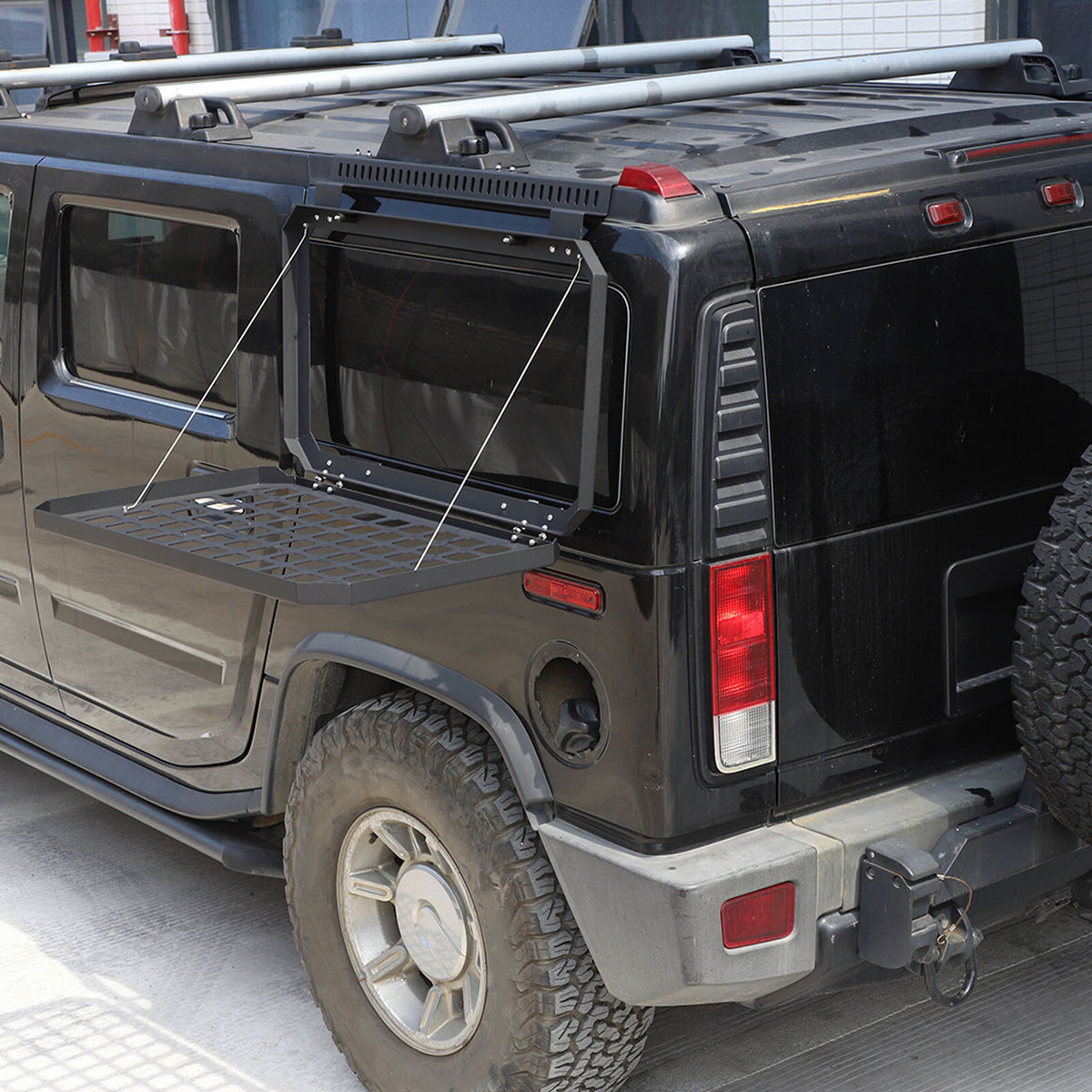 Rear Window Outer Right Side Molle Panel Foldable Table For Hummer H2 03-09 7
