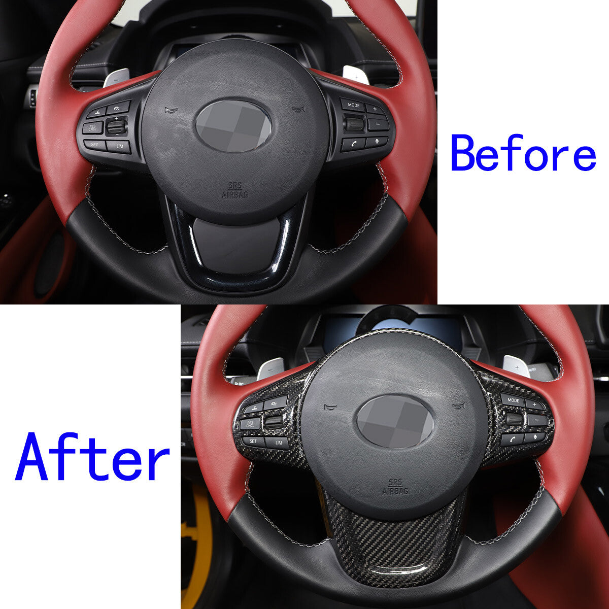 Real Carbon Fiber Full Interior Set Decor Trim Kit For Toyota Supra A90 MK5 19+ 7