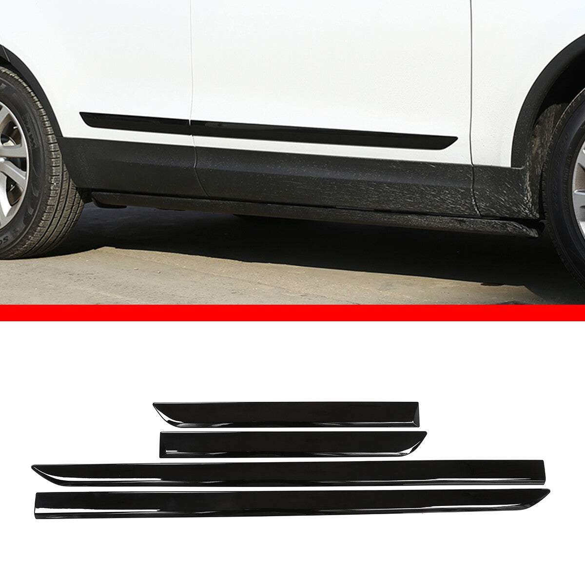 Gloss black Car Door Side Body Moulding Trim For LR Discovery 5 L462 17-21 US 6