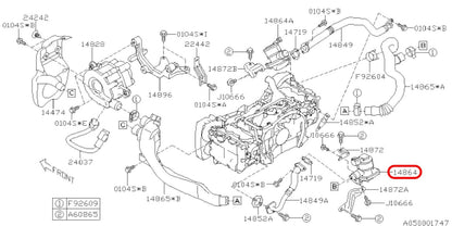 SUBARU GENUINE IMPREZA WRX STI FORESTER SECONDARY VALVE AIR SUCTION OEM 3