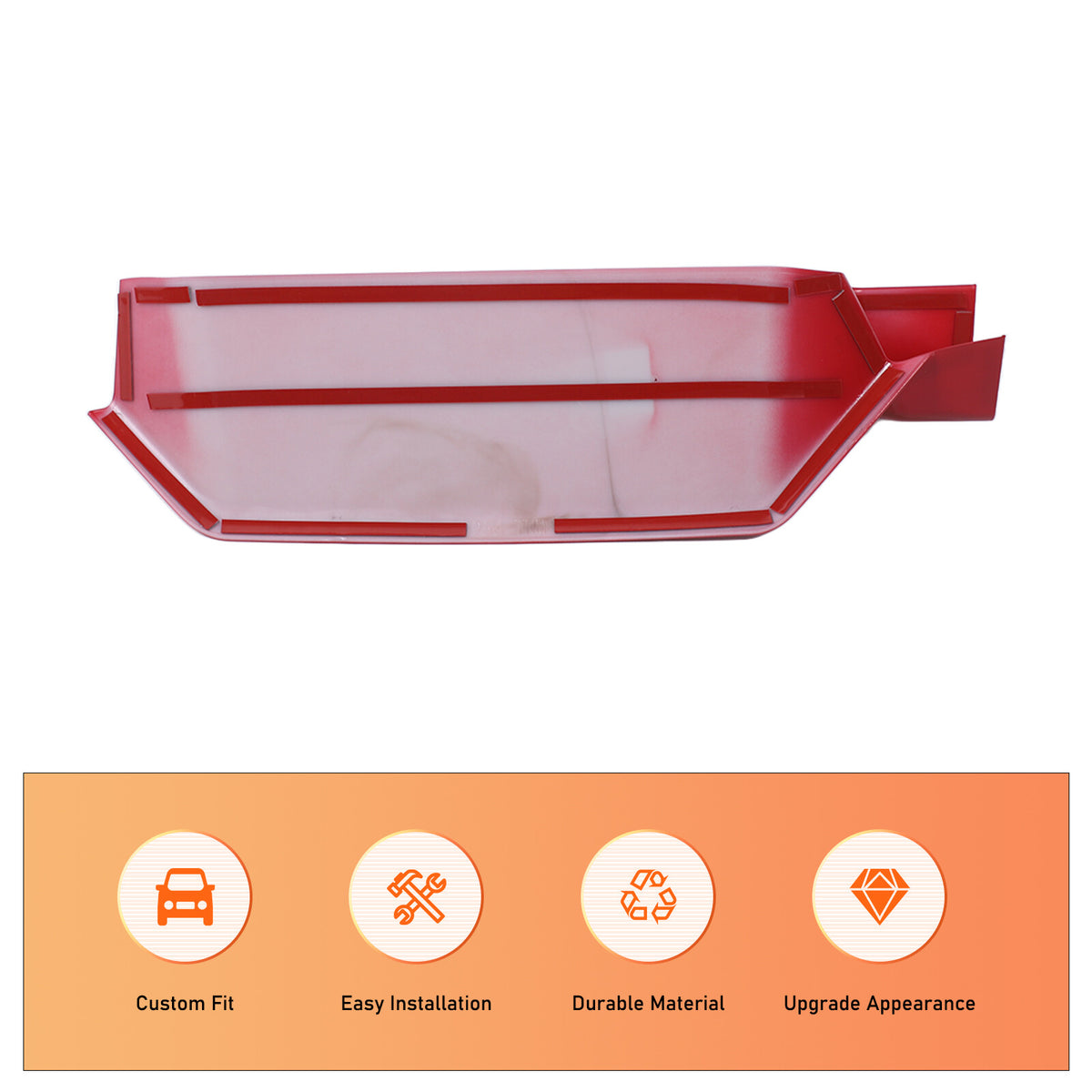 ABS Sporty Red Dashboard Instrument Upper Trim For Toyota Tacoma 2024+ US 5