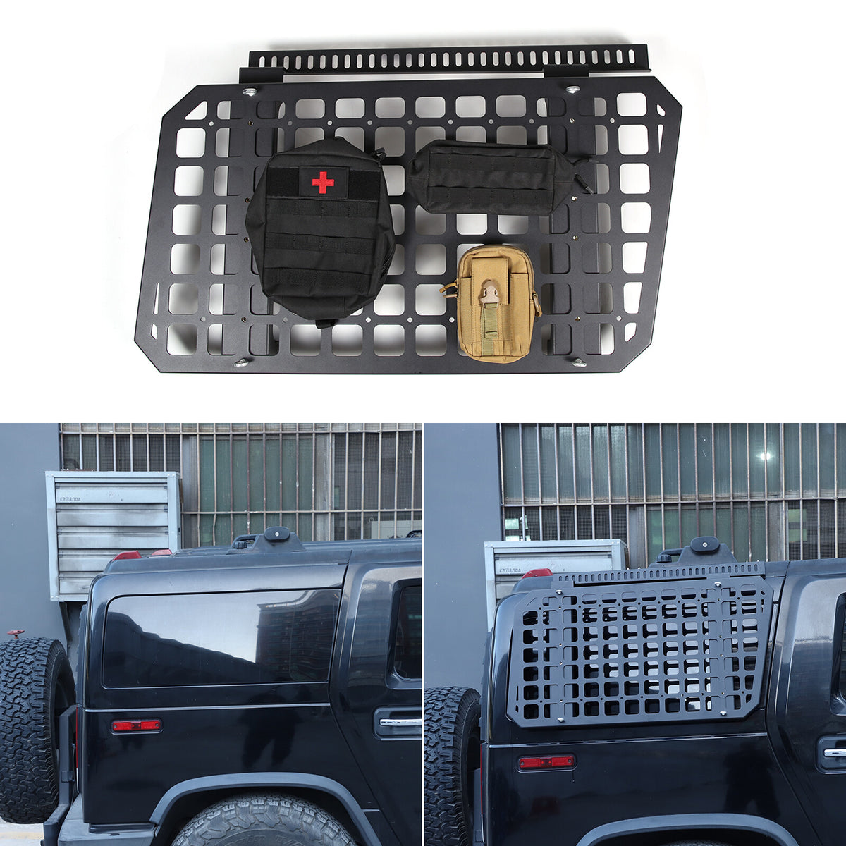 Modular Storage Panel Trunk Left Right Window Molle Shelf For Hummer H2 03-09 14